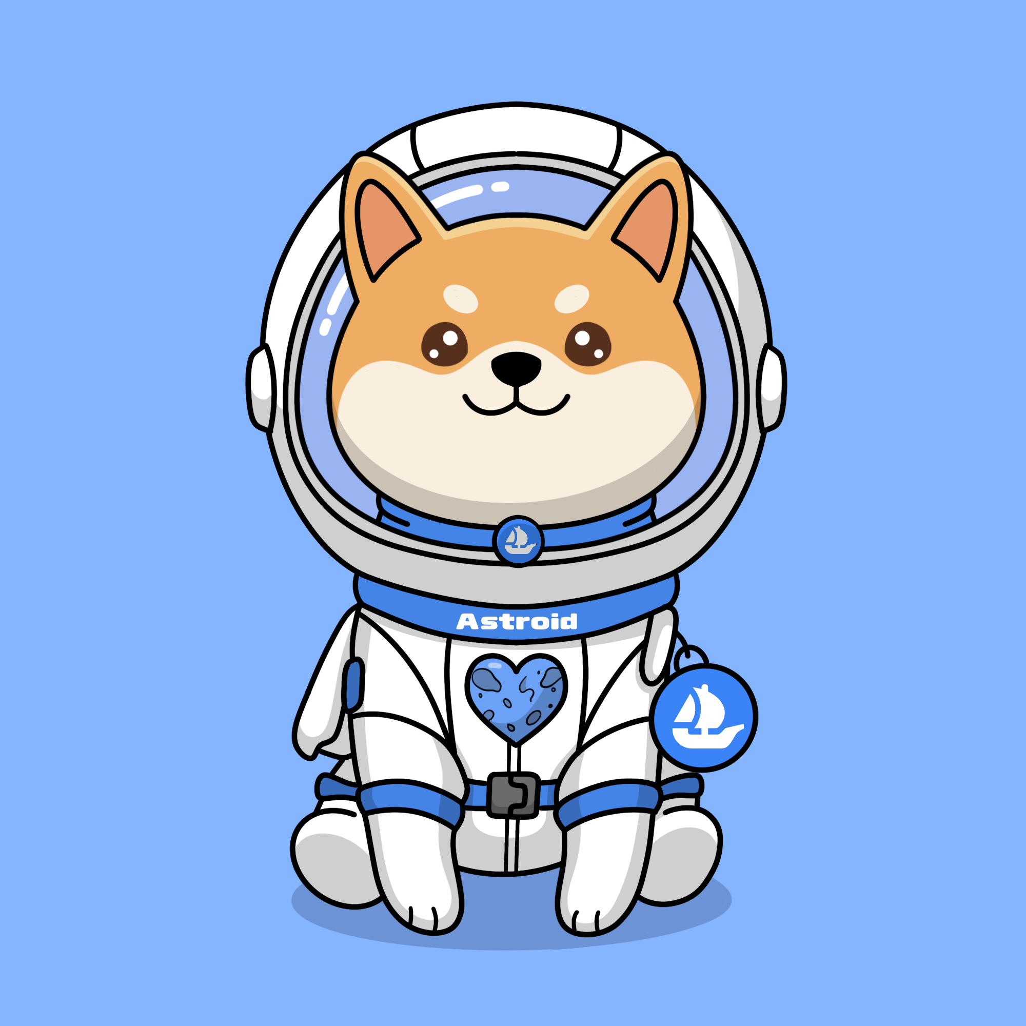 Asteroid Shiba Astronaut